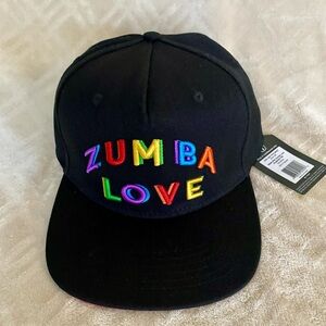 Zumba Fitness Cap - Black with Colorful Letters